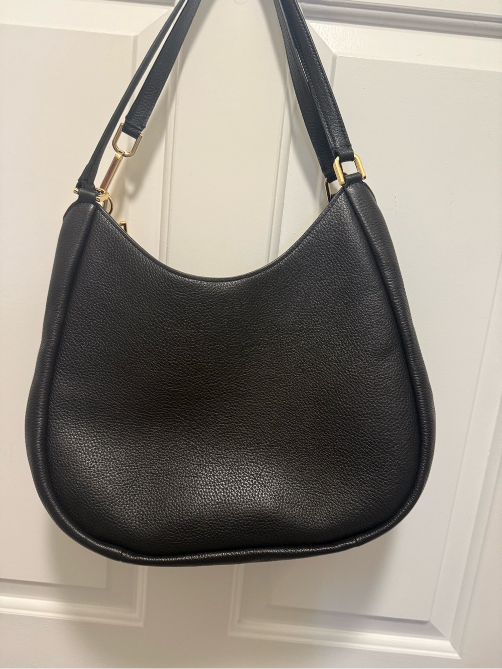 kate spade Black Pebbled Leather Shoulder Hobo with Heart Charm - Picture 2 of 9